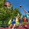 thumbnail image 3 of Patiojoy Panier de Basketball Support de Basketball Portable avec Roues Pivotantes Hauteur Réglable 4,3-8,2 Pi Panneau Arrière PE Base Remplissable, 3 of 10