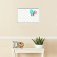 thumbnail image 3 of PinPix 22x14 Custom Cork Bulletin Board Diamond Modern Pattern Grey White Poster Board Has a Fabric Style Canvas Finish, Framed in Diamond Modern Pattern Grey White, by ArtToFrames (PinPix-1803), 3 of 5