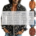 thumbnail image 3 of Fsmtpdam Long Sleeve Shirts for Men Hawaiian Button Down Collared Retro Floral Print Tops Boho Lightweight Beach Vacation Vintage Shirt, 3 of 5