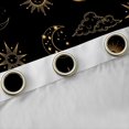 thumbnail image 4 of Homewish Sun and Moon Blackout Curtains, Black Gold Curtains Pack of 2 (42x84 Each), 4 of 5