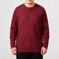 thumbnail image 5 of Thousandth Men's Plus Size Crewneck Tees Casual Long Sleeve Basic Top Soft Breathable Everyday Pullover Top for Daily, 5 of 9