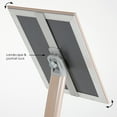 thumbnail image 3 of M&T Displays Curved Menu Board, 11x17 inch Pale Rose Pedestal Sign Holder Floor Standing Aluminum Front Loading Easy Open Poster Message Advertisement Holder for Restaurant Cafe Hotel, 3 of 8