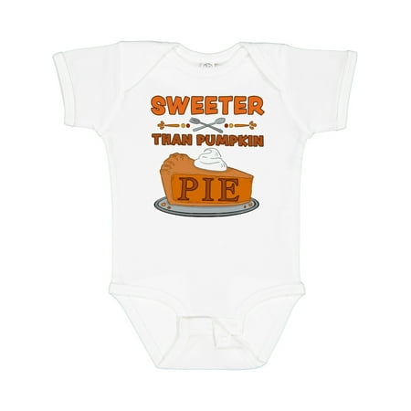 

Inktastic Thanksgiving Sweeter Than Pumpkin Pie Gift Baby Boy or Baby Girl Bodysuit