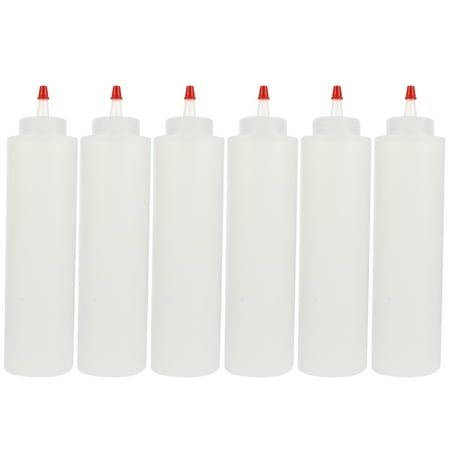 

6pcs Squeeze Condiment Bottles Practical Salad Bottles Squeeze Squirt Bottles