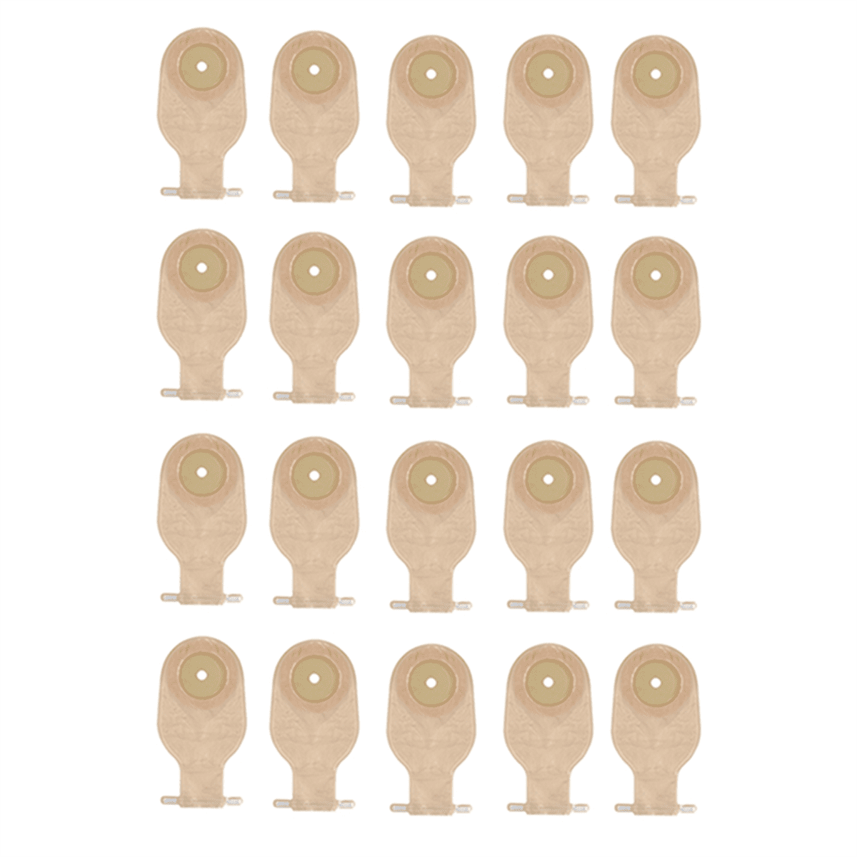 20Pcs Ostomy Bags Drainable Pouches for Colostomy Ileostomy Stoma Care 20-60mm Drain Valve