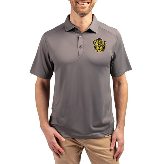 Men's-Cutter & Buck Gray Missouri Tigers Forge Eco Stretch Recycled Polo