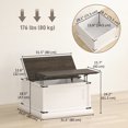thumbnail image 3 of HOMCOM Lift Top Coffee Table with Charging Station and Storage, White, 3 of 10