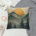 thumbnail image 2 of Qinduosi Abstract Boho Throw Pillow Covers Inch Set of  Mountain Nature Landscape Sunset Forest Linen Pillow Covers Modern Cushion Case for Home Sofa Couch Bed Outdoor Indoor Decoration White, 2 of 5