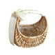 thumbnail image 4 of Cesta de mimbre para flores con asa de cinta, cesta de almacenamiento tejida estilo boho, cestas para niñas de, 4 of 9