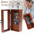 thumbnail image 2 of Handmade Miniature Wooden Bookshelf Figurine Statue bookshelf, 2 of 5