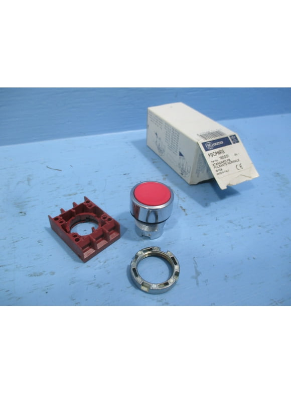 GE P9CPNRG Red Flush Round Operator Standard Push Button NEW (LOT OF 10) NIB
