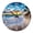 Beach, variant on Black and Gold Wall Clock for Bedroom - Silent Wall Clock Non Ticking - 12 Inch Wall Clocks Battery Operated