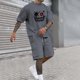 thumbnail image 1 of Pantalones Cortos Casuales Para Hombre, Pantalones Cortos Cargo Casuales Para Hombre, Pantalones Cortos de Cintura Elástica, Pantalones Cortos de Trabajo de Playa de Verano, Estilo 4 Bolsillos, Tres, 1 of 3