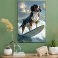 thumbnail image 2 of Appenzeller Sennenhund Dog Playing Surfboard Stretched Canvas Size 8x12 – Sports Dog, Perfect for Animal Lovers, Appenzeller Sennenhund Dog Canvas, Surfboard Canvas Size Wall Art, 2 of 5