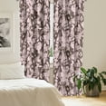 thumbnail image 2 of Ambesonne Spring Curtains, Lilac Flowers Pattern Art, Pair of 28"x95", Dark Brown and Blush, 2 of 5