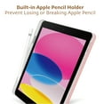 thumbnail image 5 of IBENZER Case for iPad 10 Generation 10.9 inch 2022, Trifold Stand Protective Cover with Pencil Holder for iPad 10th Gen 2022, Support Touch ID, Auto Sleep, Clear Back Shell, Cherry, IPAD-10-107, 5 of 6