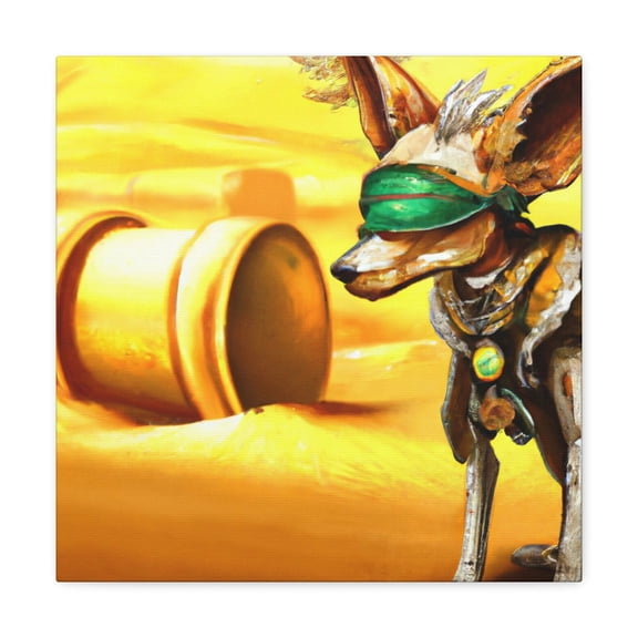Fennec Fox in Steam - Canvas