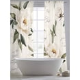 thumbnail image 6 of Sheer Curtains 84 Inches Long, Vintage Floral Spring Light Filtering Window Curtains for Living Room, Farmhouse Botanical White Flowers Rod Pocket Voile Sheer Curtain Drapes, 52"W x 84"L, 2 Panels, 6 of 8