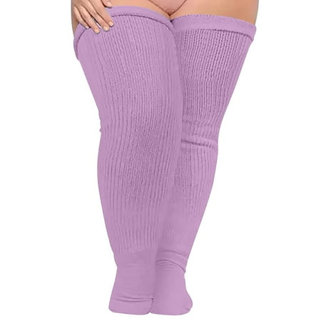 

qazqa women soild plus size over knee cotton socks extra long extra thick thigh socks tall socks