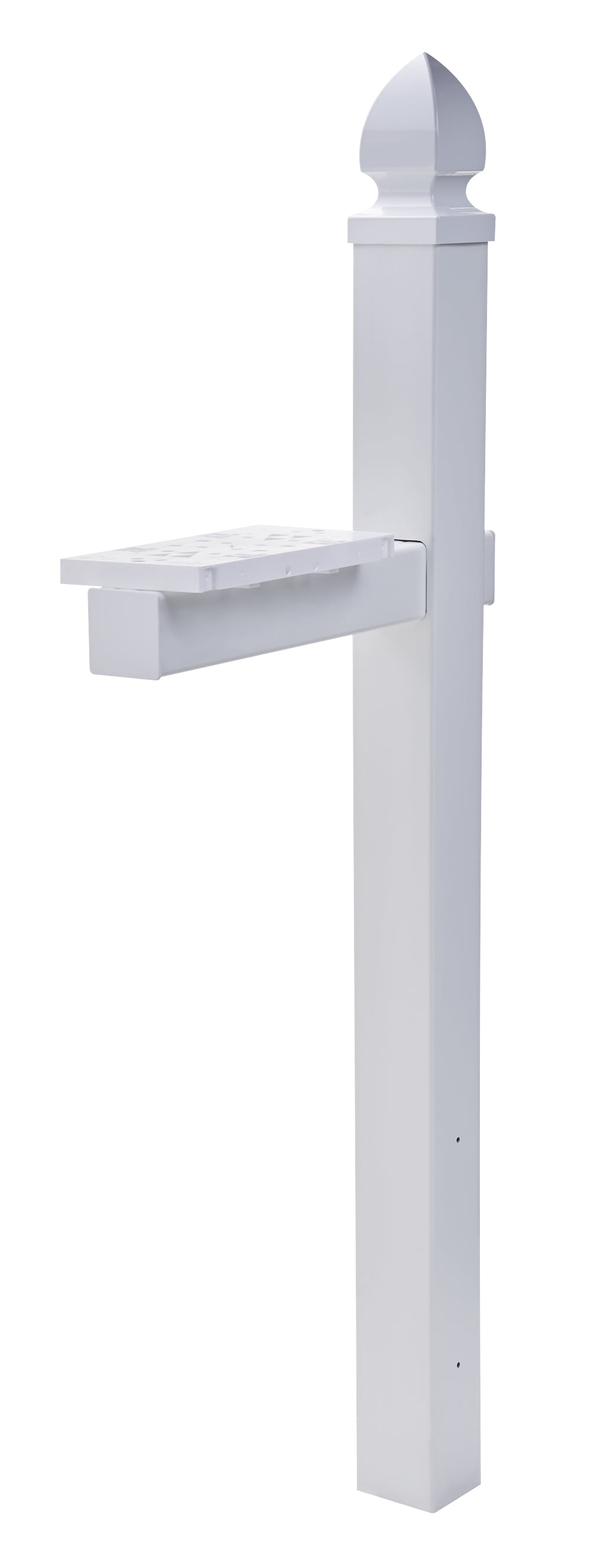 Gibraltar Mailboxes Side Mount White Plastic Mailbox Post