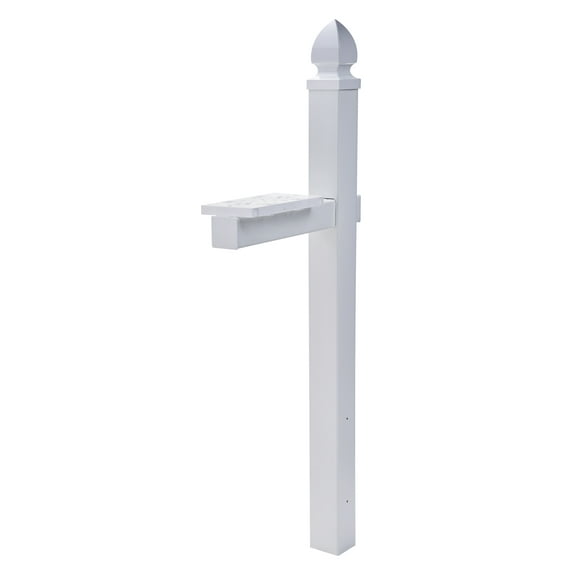Architectural Mailboxes Whitley 4x4 Slip Over Plastic, Mailbox Post in White