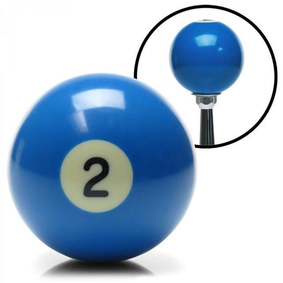 American Shifter Company 96047 Ball 2 Billiard Pool Shift Knob - Solid Blue