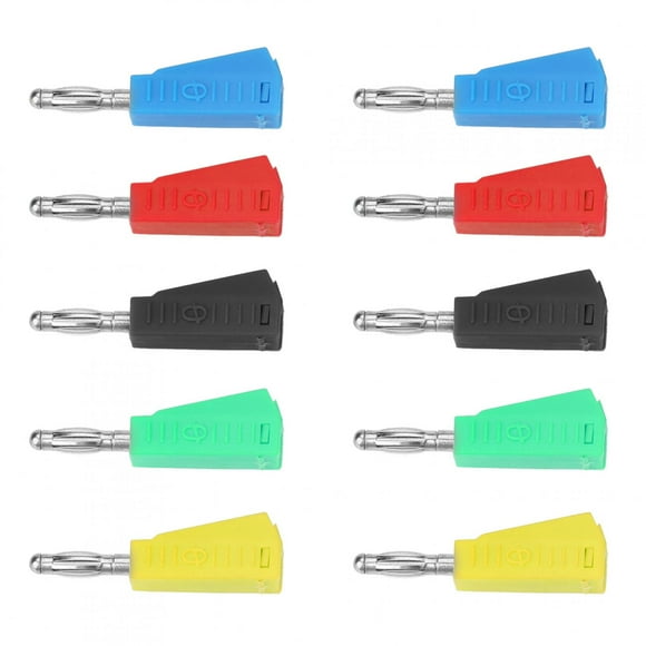 10pcs P3002 4mm Nickelé Haut-Parleur Fiche Banane Connecteur Test Sonde de Fixation Post