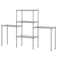 thumbnail image 3 of 5 Tier Storage Shelves Heavy Duty Storage Shelves for Garage, Metal Wire Storage Shelves, Cube Storage Shelves for Kitchen, Carbon Steel Storage Rack Storage Racks and Shelving, Silver, S10150, 3 of 7