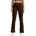 thumbnail image 5 of IYYVV Flare Leggings for Women with Pockets High Waisted No Front Seam Buttery Soft Gym Yoga Pants 2026 Brown XL, 5 of 5