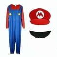 thumbnail image 3 of Mens Adult Super Mario And Luigi Fancy Dress Plumber Bros Halloween Costume, 3 of 5