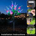 thumbnail image 2 of Rirool Solar Salvia Flower Lights Outdoor 2 Pack, Purple LED Garden Lights with 2 Lighting Modes, IP65 Waterproof Solar Garden Stake Lights Auto On/Off for Yard Patio Pathway Decoration, 2 of 8