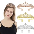 thumbnail image 2 of Wedding Bride Crown Headwear Crystal Hair Accessories Wedding Photo Studio Queen Hair Accessories Crown Hairband, 2 of 5