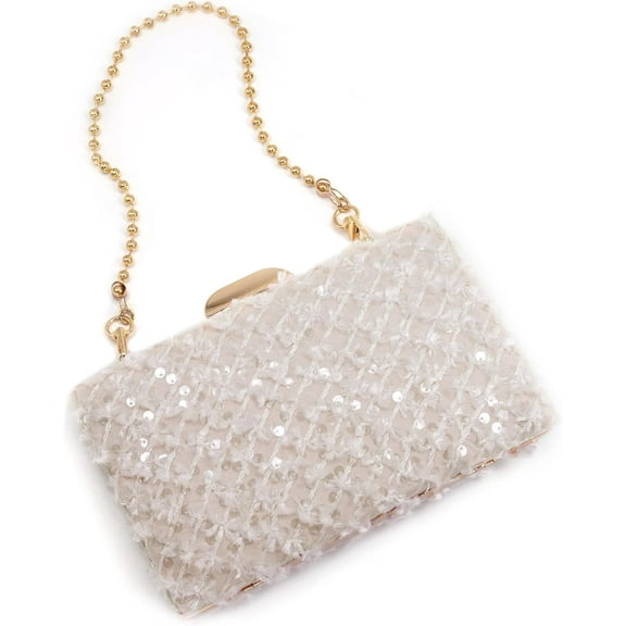 Clutch Purse Sequin Glitter Glittering Fluffy Cute Evening Bag Wedding Party Prom Banquet for Women Teengirls