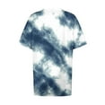 thumbnail image 5 of Royisotas Summer Women's Plus Size Tops Short Sleeve Casual Sky Blue Womens Tshirt Tie Dye V-Neck Shirts, 5 of 5