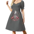 thumbnail image 2 of Mapa estelar :: Vestido de manga corta con luces de la ciudad, bonito vestido de verano para mujer, 2 of 7