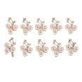thumbnail image 1 of AMLESO 10pcs Crystals Beads Pearls Embellishment, Beaded Applique Decorative for Bridal, 1 of 8