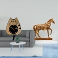 thumbnail image 2 of Reloj de pared con figura de gato y caballo. Escultura silenciosa para cocina, oficina o decoración del hogar. Regalo único para inauguración de casa., 2 of 8