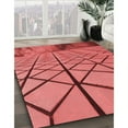 thumbnail image 3 of Ahgly Company Machine Washable Indoor Round Transitional Red Area Rugs, 3' Round, 3 of 7