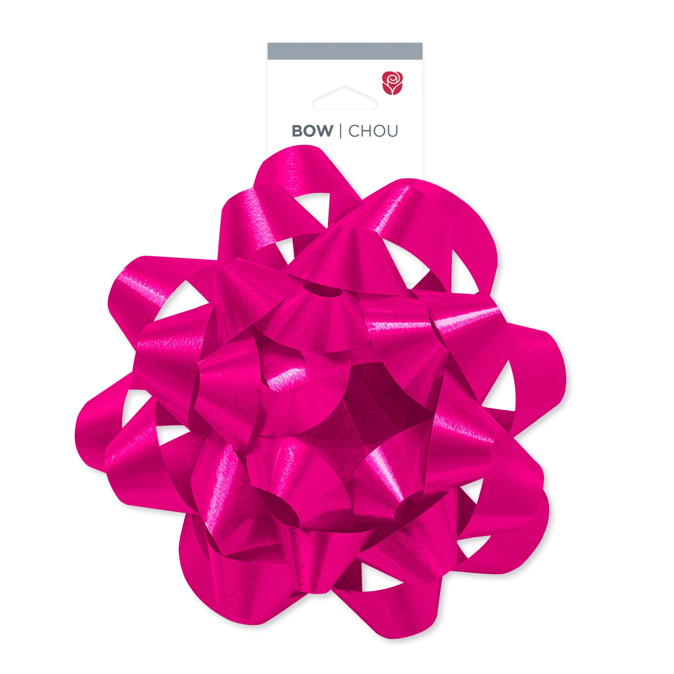 American Greetings 4.25 in. Pink Confetti Poly Gift Bow (1-Count)