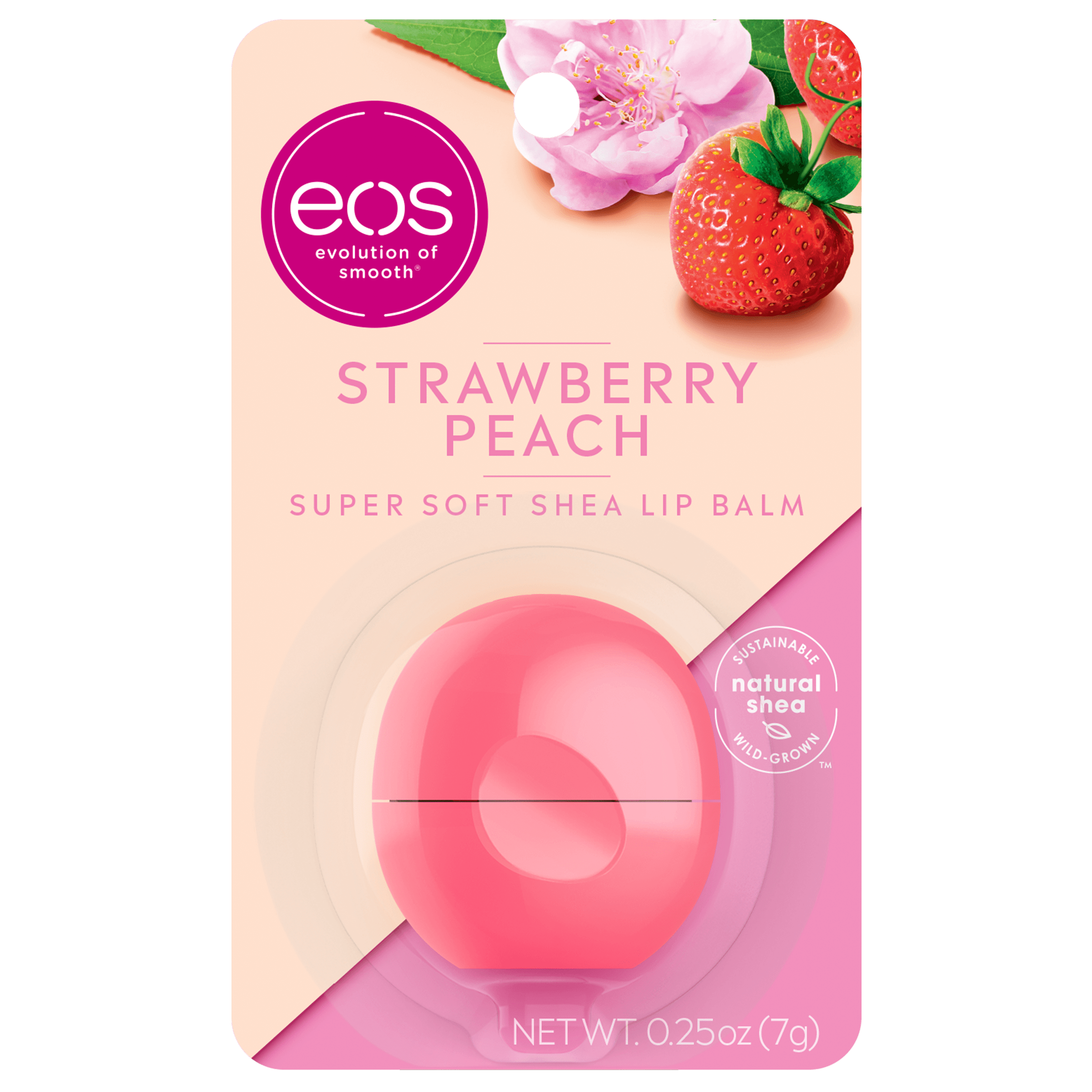 eos Super Soft Shea Lip Balm Sphere - Strawberry Peach , Moisuturzing Shea Butter for Chapped Lips , 0.25 oz - Walmart.com - Walmart.com eos Super Soft Shea Lip Balm Sphere - Strawberry Peach , Moisuturzing Shea Butter for Chapped Lips , 0.25 oz - Walmart.com - Walmart.com