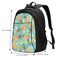 thumbnail image 5 of Xecao Cute Pineapples for Travel Laptop Backpack, USB-Charging-Enabled, Spacious Business Backpack for Men and Women,College School Computer Bag, 5 of 7