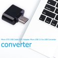 thumbnail image 2 of Adaptador de cable micro USB 2.0 a convertidor OTG para mouse ( ) Negro 1pc FLhrweasw Nuevo, 2 of 9