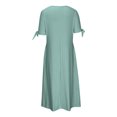 thumbnail image 4 of Admvng Robes pour Femmes Été Mignonnes Décontractées Col Rond Manches Courtes Longues Robes d'Été avec Poches P-2TG, 4 of 4