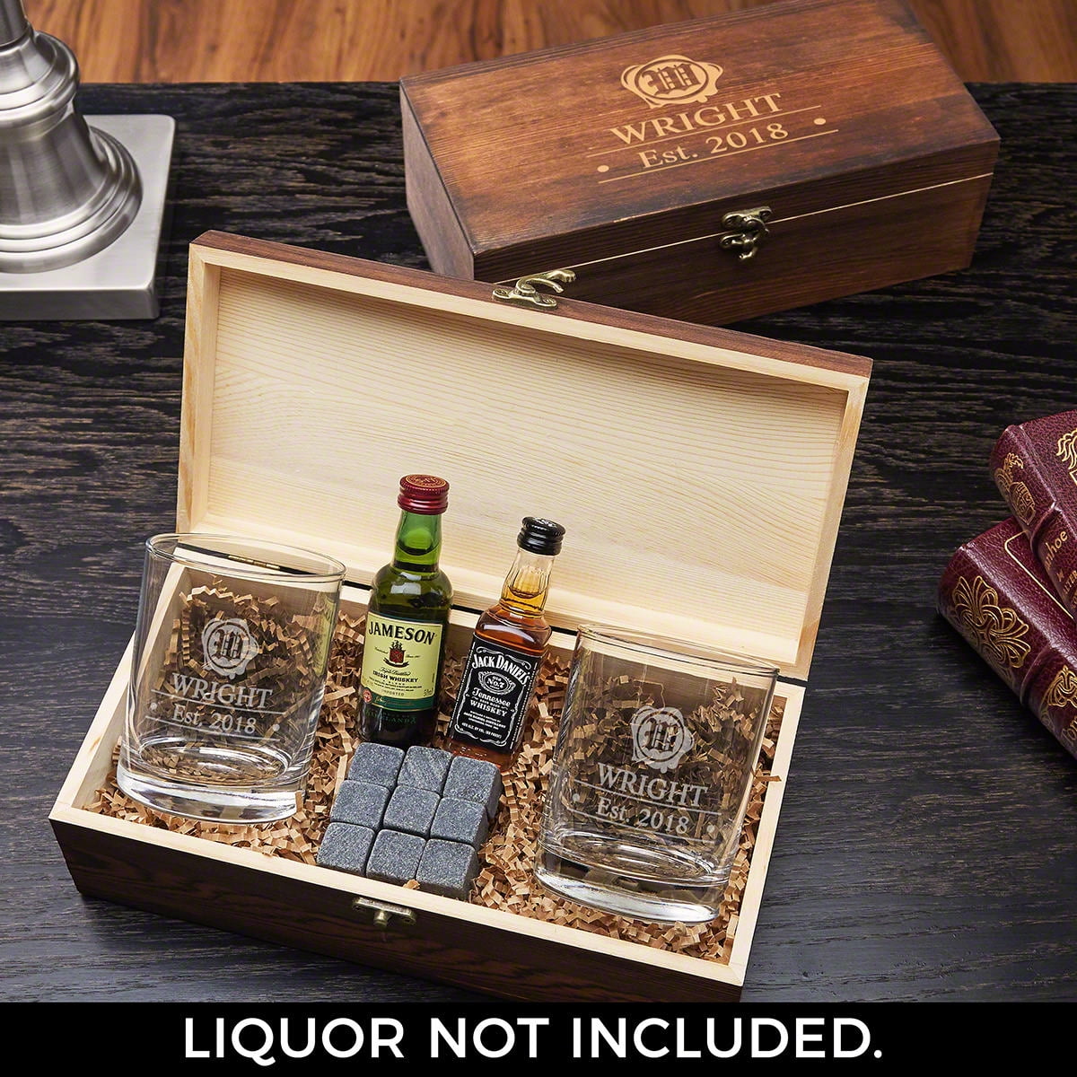 Wax Seal Personalized Whiskey Box Set Custom Product