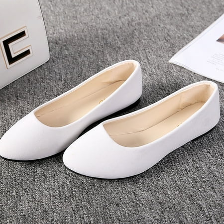 

Medcursor Women Girls Solid Big Size Slip On Flat Shallow Comfort Casual Single Shoes