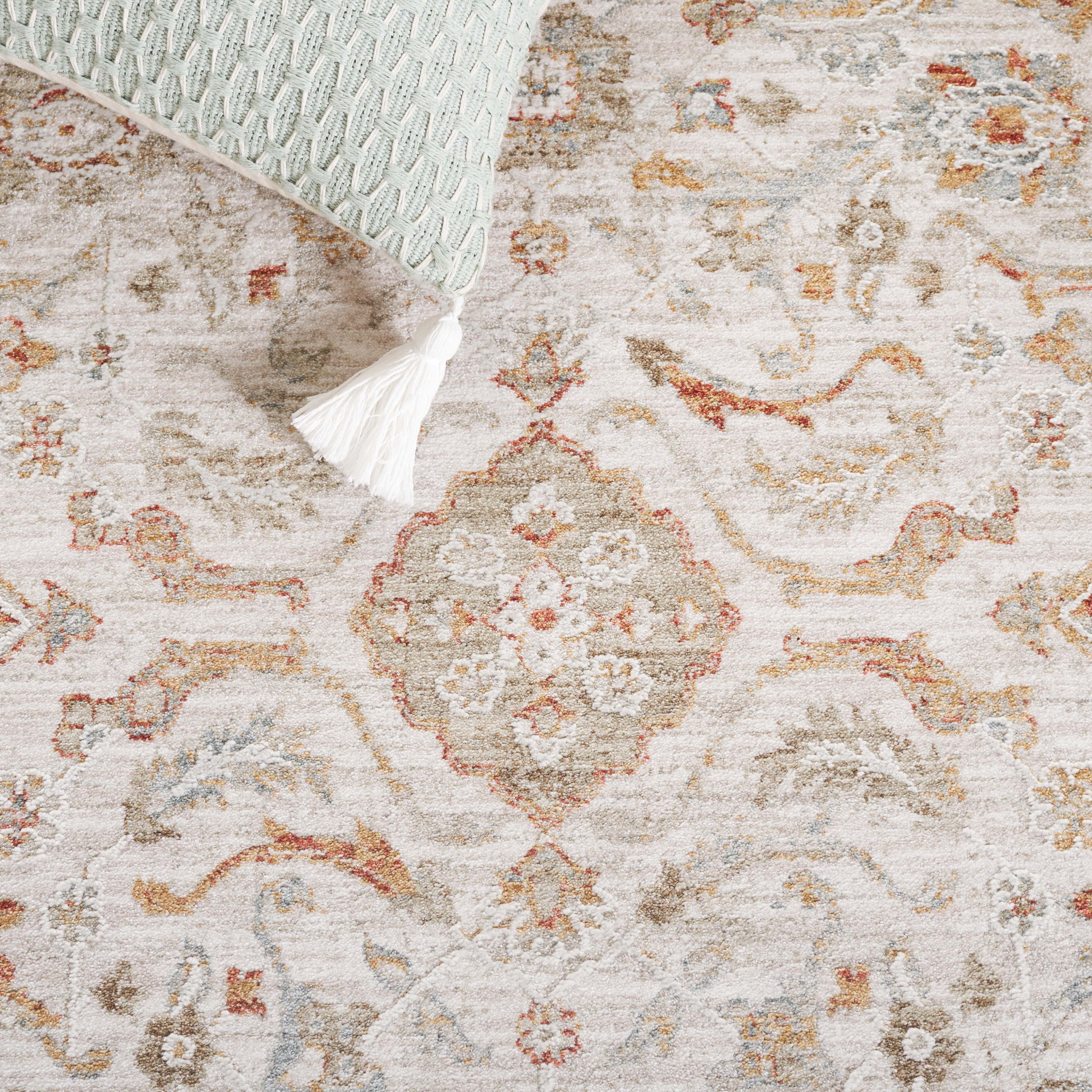 SAFAVIEH Culture Verity Abstract Area Rug, Ivory/Rust, 8' x 10'