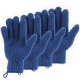 thumbnail image 1 of 2 pares de guantes exfoliantes de baño para hombres y mujeres - CLEEDY 4 guantes exfoliantes pesados ??y grandes para masaje de spa en la ducha - Manoplas exfoliantes para cuerpo, cara, manos y pies (, 1 of 2