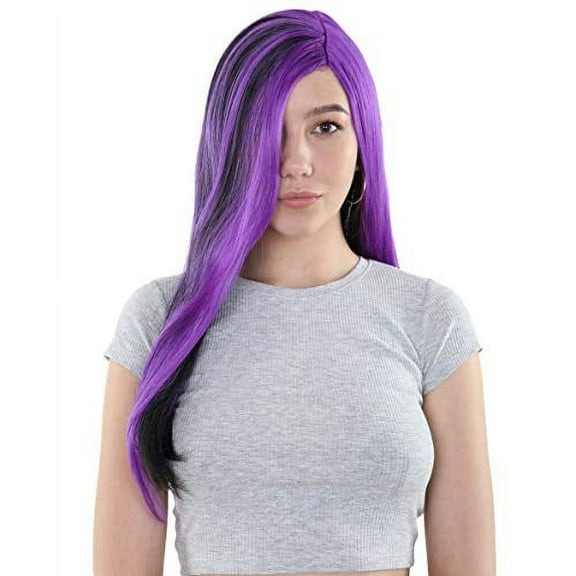 HPO Adult Women's Long Purple Color Anime Cosplay Halloween Vampire Costume Wig