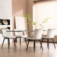 thumbnail image 6 of Kidol & Shellder Upholstered Dining Chair Set of 2 Washable PU Fuax Leather Living Room Side Chairs, White, 6 of 10