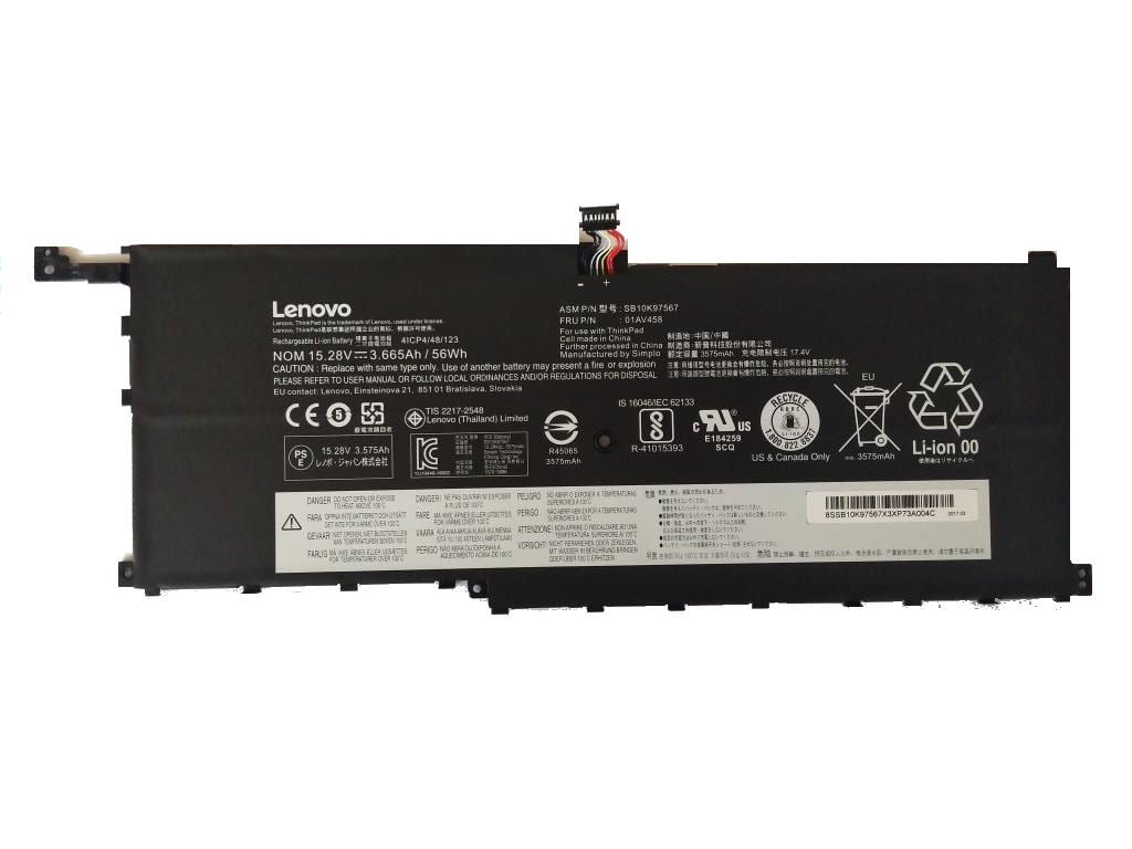 Genuine Lenovo ThinkPad X1 Yoga 56Wh 4 Cell Battery 01AV458  Walmart.com